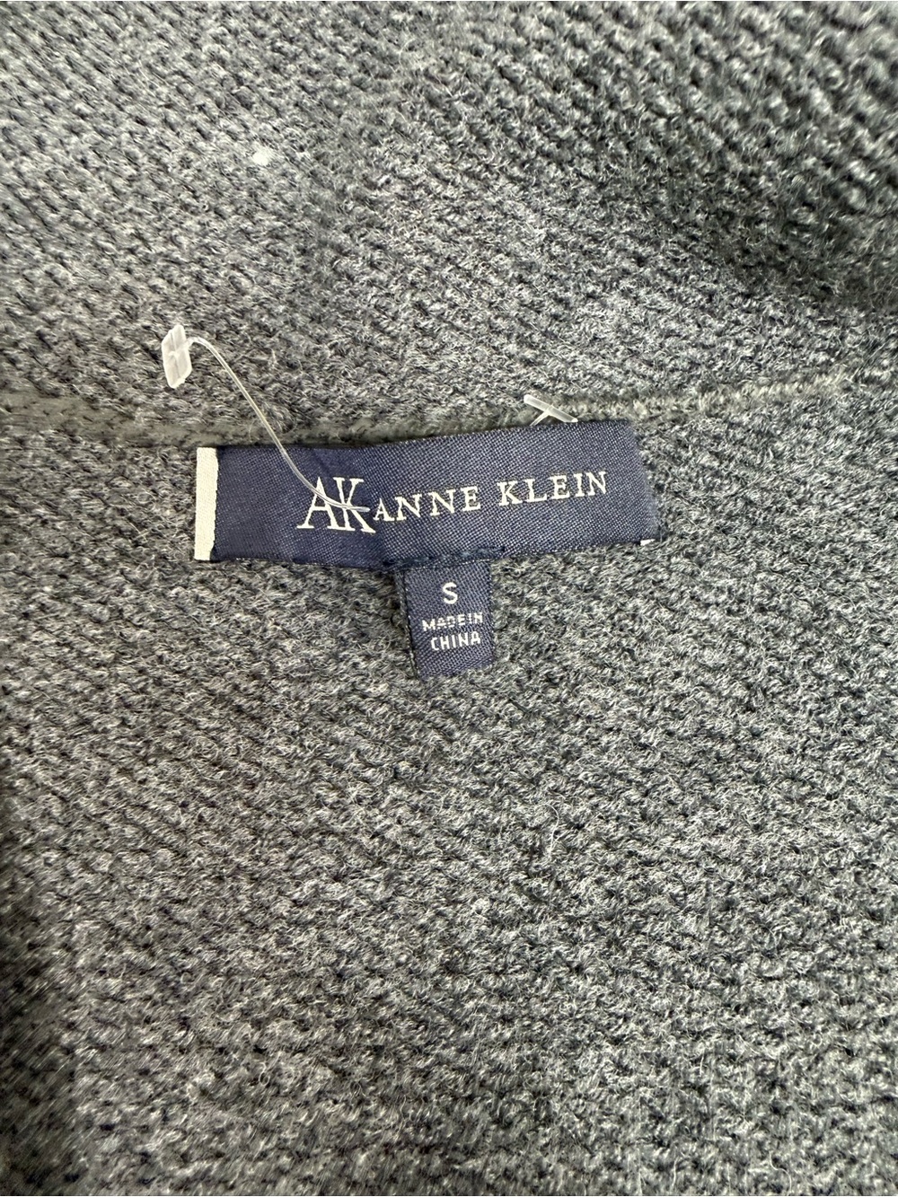 Anne Klein Wool Blend Dark Charcoal Button-Front Knit Cardigan - Picture 7 of 9